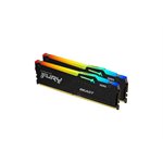 Kingston 32GB 6000MT/s DDR5 CL36 DIMM (Kit of 2) FURY Beast RGB Black EXPO