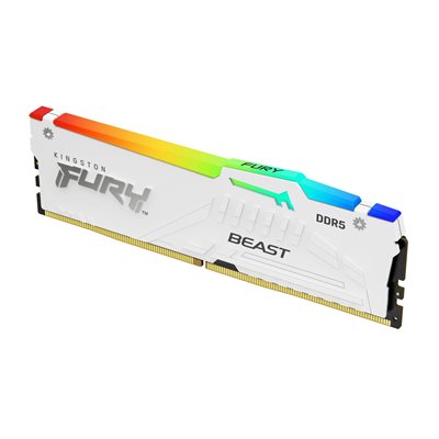 Kingston 16GB 6000MT/s DDR5 CL36 DIMM FURY Beast RGB White EXPO