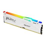 Kingston 16GB 6000MT/s DDR5 CL36 DIMM FURY Beast RGB White EXPO