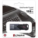 Kingston 128GB Portable USB 3.2 Gen 1 DataTraveler Exodia Onyx