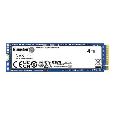 Kingston 4000GB 4TB NV3 M.2 2280 PCIe 4.0 NVMe SSD / R6000-W5000MBps