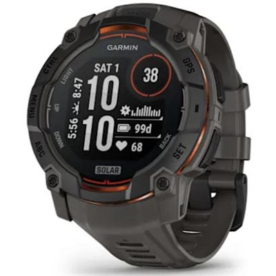 Garmin Instinct 3 – 50 mm, Solar Black with Charcoal Band