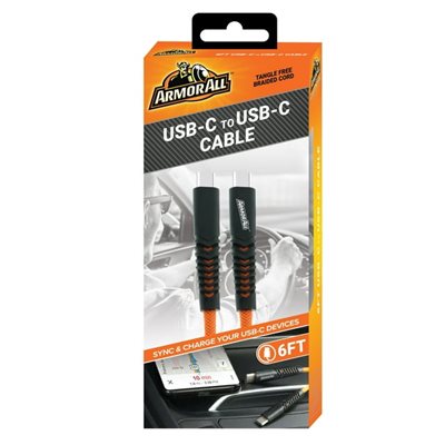 ArmorAll 6FT braided C to C cable