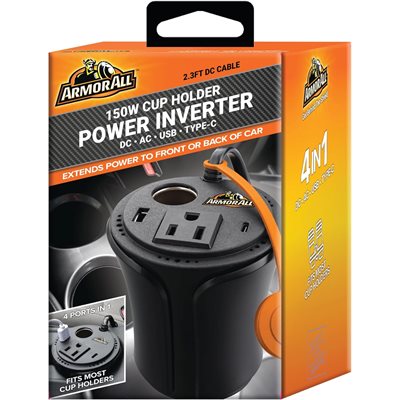 ArmorAll 150W Cup Holder Power Inverter