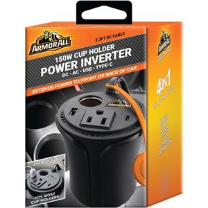 ArmorAll 150W Cup Holder Power Inverter