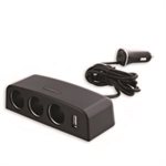 ARMORALL 12V 3 DC Powers Ports 2.4 Amp 2 USB-A Ports