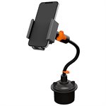 ARMORALL 0W Wireless Charging Phone Mount with Gooseneck Cupholder 360 deg Rotation and 3ft Cable