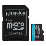 Kingston 128GB microSDXC Canvas Go Plus Gen4  200MB/s A2 U3 V30 Card + Adapter
