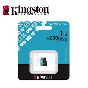 Kingston 1TB microSDXC Canvas Go Plus Gen4  200R A2 U3 Single Pack w/o ADP