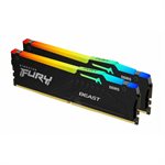 Kingston 128GB 5600MT/s DDR5 CL40 DIMM (Kit of 2) FURY Beast RGB