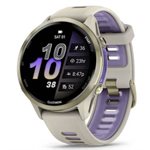 Garmin Forerunner 970 Soft Gold Titanium w/French Gray Case and French Gray/Translucent Indigo Band
