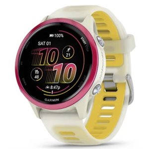 Garmin Forerunner 570 - 47mm Raspberry Aluminum with Translucent Bone/Mango Band