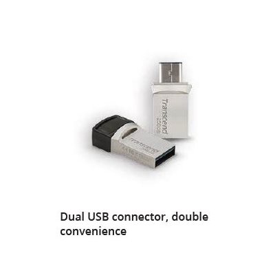 Transcend 32GB, USB3.1, Flash Drive, OTG, Type A&C, Silver