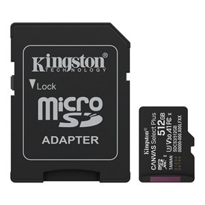 Kingston 512GB microSDXC Canvas Select Plus Gen3 100MB/s A1 Card + Adapter