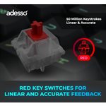 Adesso Wired/Wireless/Bluetooth Multi-OS Illuminated QMK VIA Mechanical Mini Keyboard With CoPilot