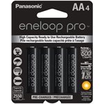 PANASONIC ENELOOP PRO AA PACK OF 4 HIGH CAPACITY PRECHARGED BATTERIES NI-MH 12 V 2 550 MAH