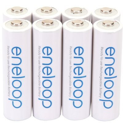 Panasonic Eneloop Pack of 8 AA 2100 Cycle Ni-MH Pre-Charged Rechargeable Batteries (