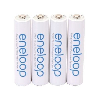 Panasonic Eneloop Pack of 4 AAA 2100 Cycle Ni-MH Pre-Charged Rechargeable Batteries White