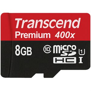 TRANSCEND 8GB microSDHC Class 10 UHS-I 400x (Premium)